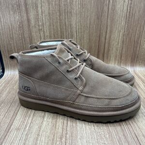 UGG MENS NEUMEL MOC CHUKKA BOOT SIZE US 12 CHESTNUT BROWN SUEDE/WOOL LINED